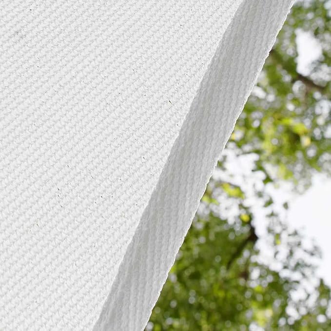 Amgo Custom Size 7' x 24' White Rectangle Square Sun Shade Sail UPF50+ - Image 9