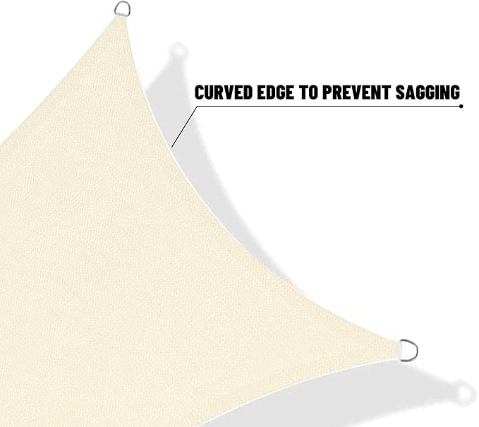 SUNNY GUARD Custom Size 16'x32' Rectangle Butter Cream UV Block Sunshade - Image 7
