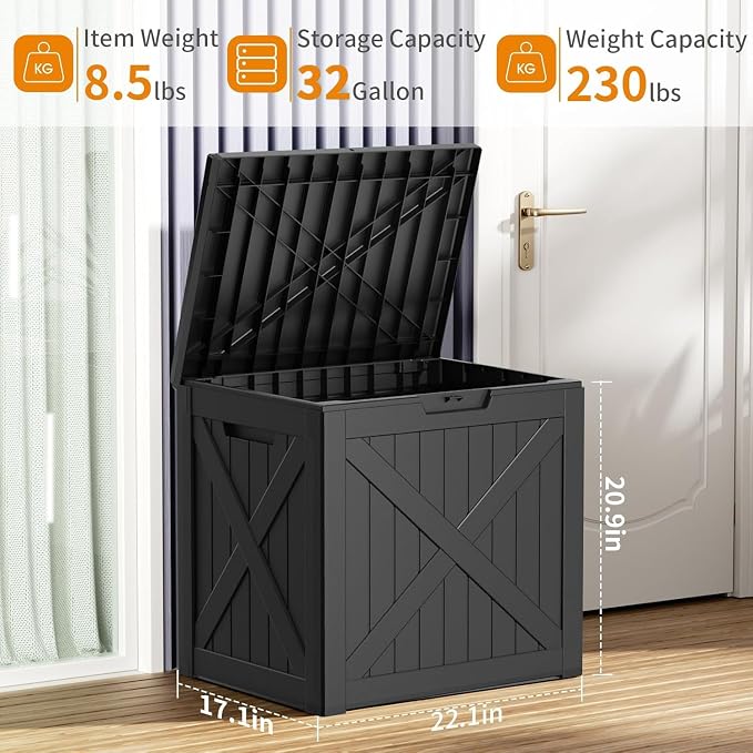 32 Gallon X Patten Outdoor Storage Box Weather Resistant UV Protection - Image 6