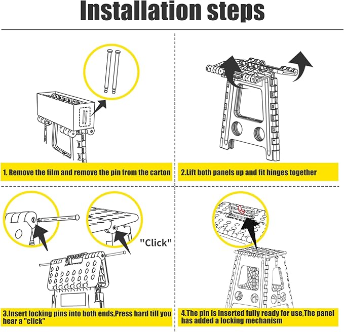 Delxo 17.5 Inch Folding Step Stool, Foldable Step Stool - Image 9
