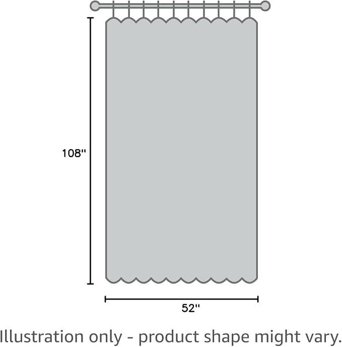 Patio Waterproof Curtains W52 x L108 Inch Natural Beige, 1 Panel | Extra Long - Image 8