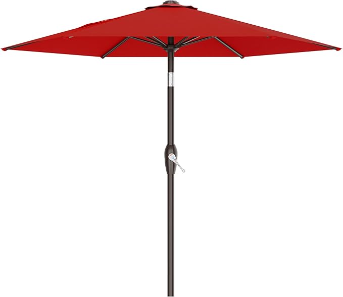 7.5FT Patio Umbrella Table Market Umbrella w/Tilt and Crank Heavy-Duty Round by AreShark