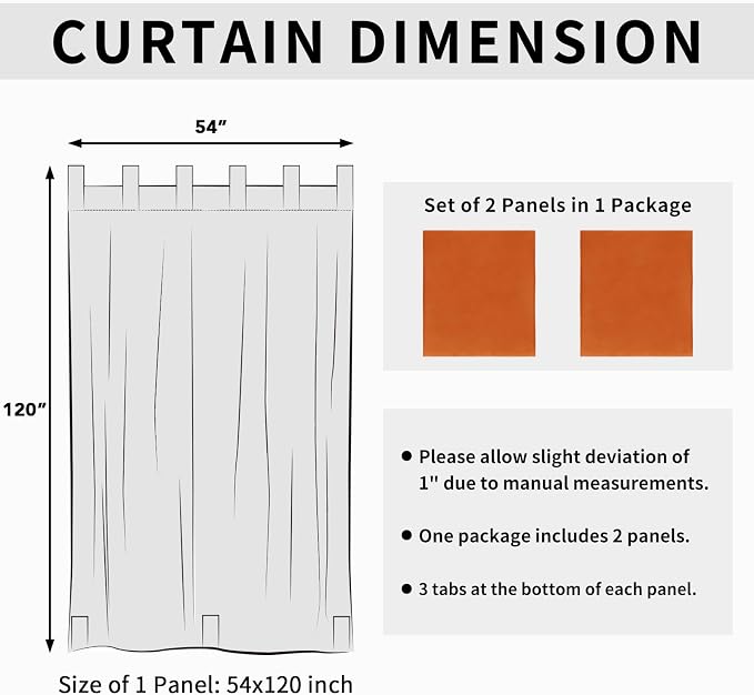 Easy-Going Outdoor Patio Curtains 2 Panels, 54x120 inch, Porch and Pergola - Image 6