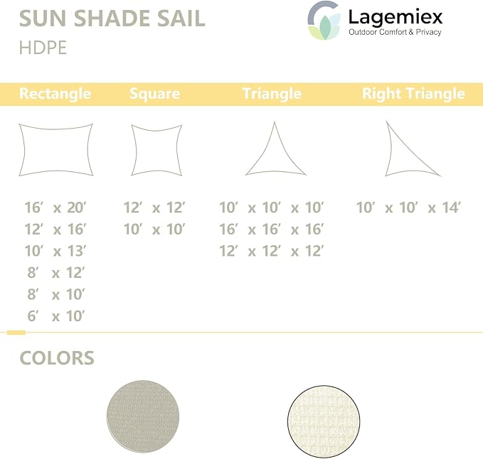 16' x 16' x 16' Triangle Sun Shade Sail, 185 GSM HDPE, Dark Grey | 95% UV block - Image 5