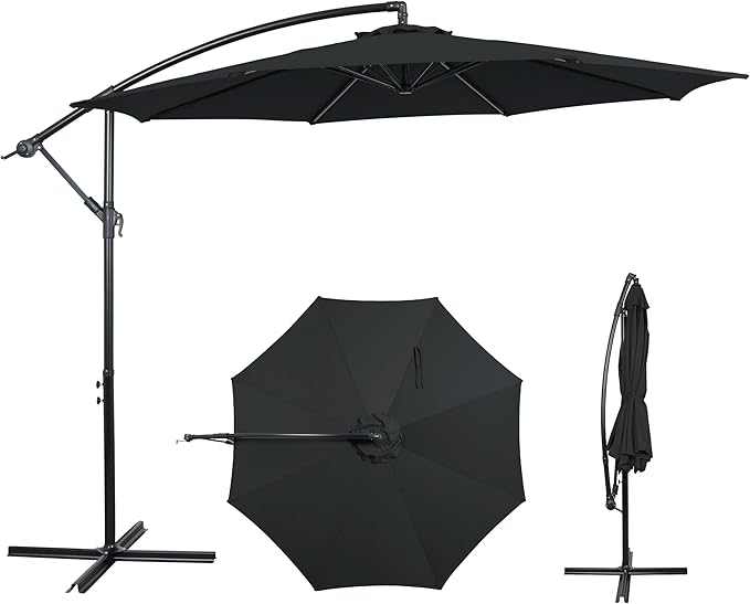 10FT Outdoor Offset Umbrella, Cantilever Patio Umbrella by AEOutdoorUSA