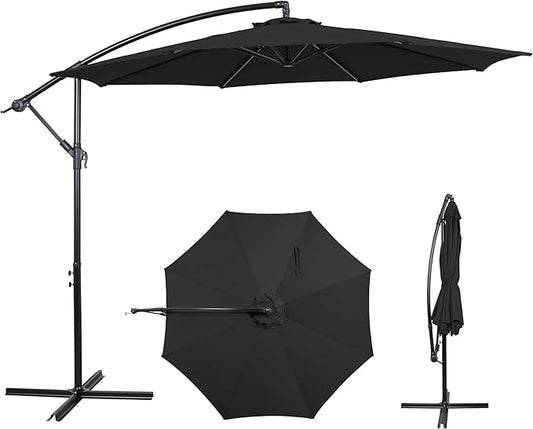 10FT Outdoor Offset Umbrella, Cantilever Patio Umbrella by AEOutdoorUSA