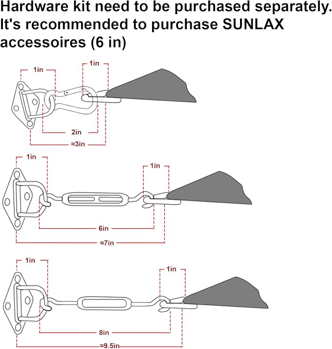 10' x 10' x 14' Triangle Sun Shade Sail, Graphite Grey UV Block | Outdoor sun - Image 3