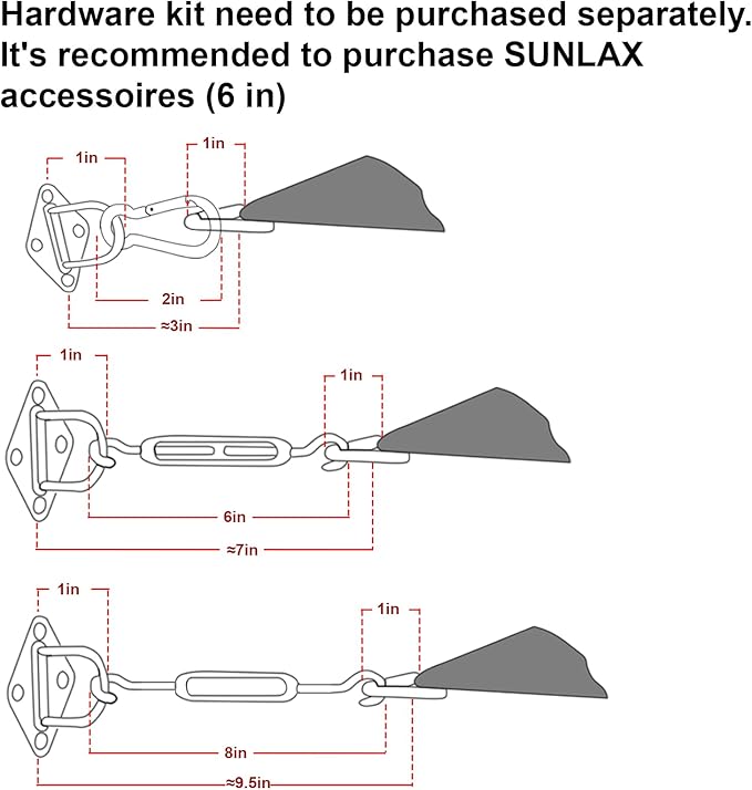 Sun Shade Sail 11'x21' Brown Rectangle Shade Cover Custom Size | 95% UV Block - Image 3