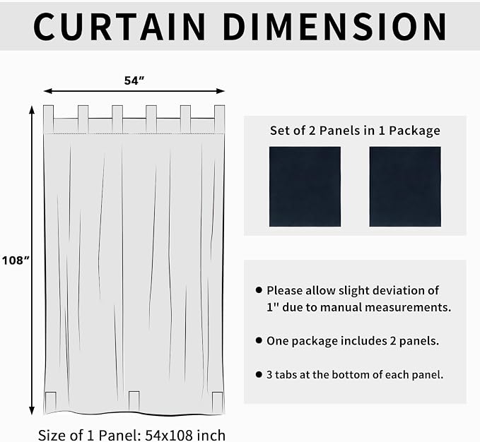 Easy-Going Outdoor Patio Curtains 2 Panels, 54x108 inch, Porch and Pergola - Image 6