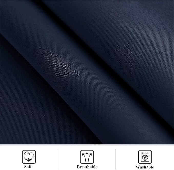 Porch Curtains Outdoor Waterproof W52 x L95 Inch Navy Blue, 1 Panel | Patio - Image 6