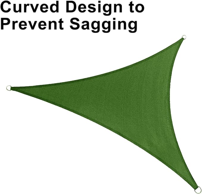 LOVE STORY Custom Size 6' x 10' x 11.7' Sun Shade Sail, Piquant Green | HDPE - Image 6