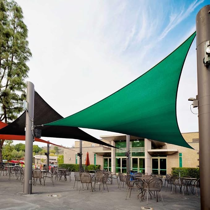Royal Shade 18' x 18' x 18' Green Triangle Sun Shade Sail Order to Make RTAPT8 by RoyalShade
