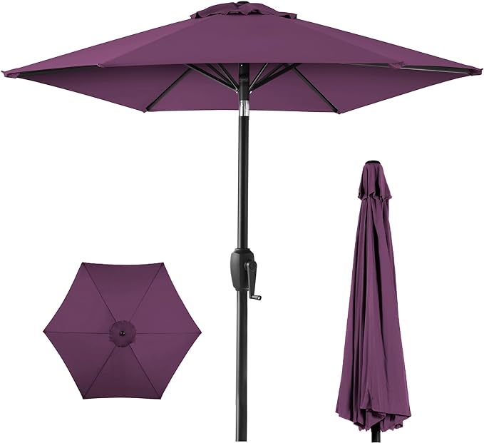 Best Choice Products 7.5ft Heavy-Duty Round Outdoor Market Table Patio Umbrella by Unknown
