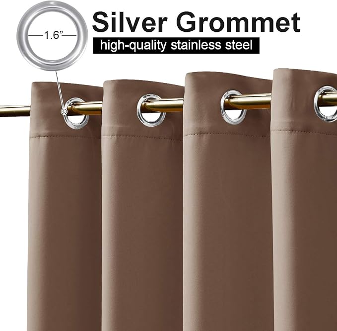 NICETOWN Outdoor Curtain for Patio Waterproof, Thermal Insulated Top and Bottom - Image 2