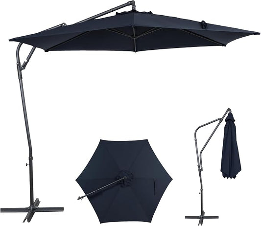 10FT Outdoor Offset Umbrella, Cantilever Patio Umbrella by AEOutdoorUSA