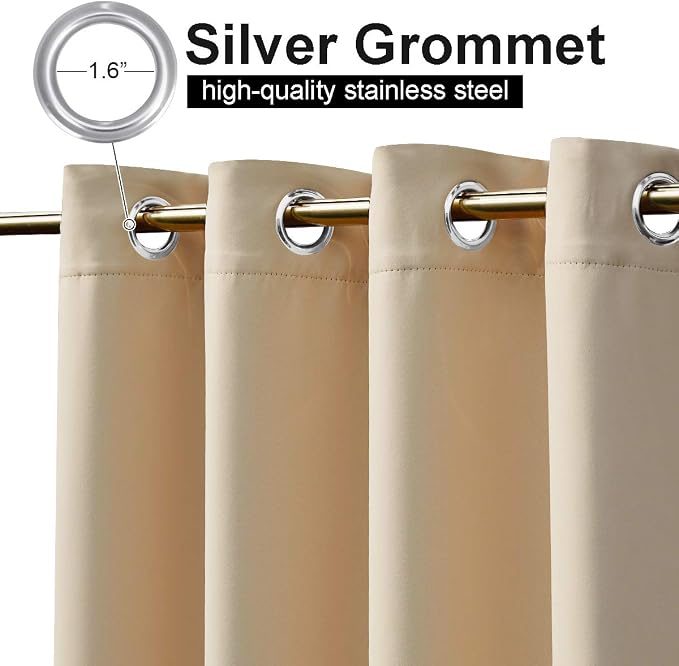NICETOWN Outdoor Patio Curtain Windproof & Waterproof, Thermal Insulated Light - Image 2