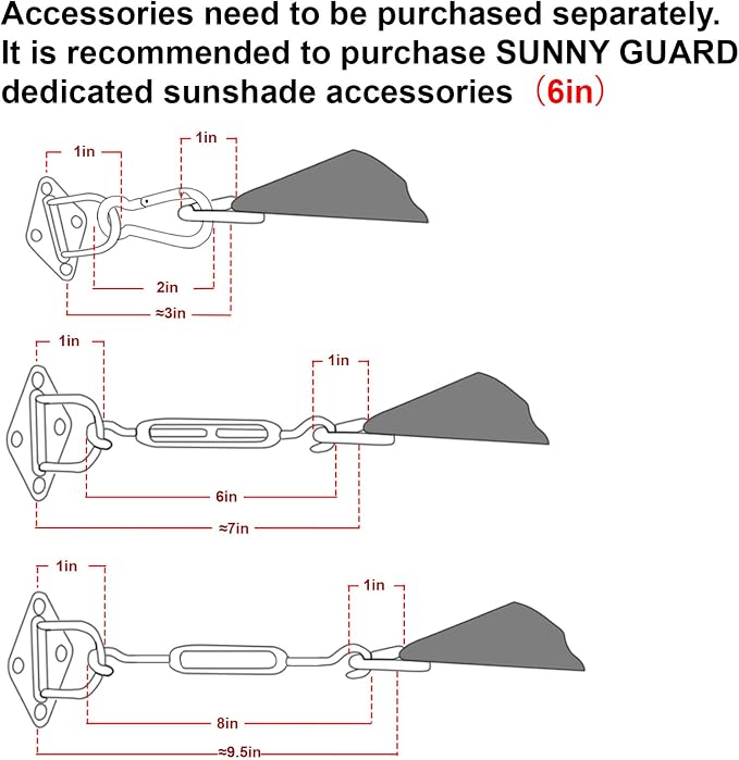 SUNNY GUARD Custom Size 17'x22'x27.8' Triangle Sand UV Block Sunshade - Image 3