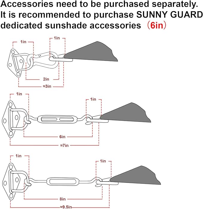 SUNNY GUARD Custom Size 15'x18'x18' Triangle Dark Grey UV Block Sunshade - Image 3