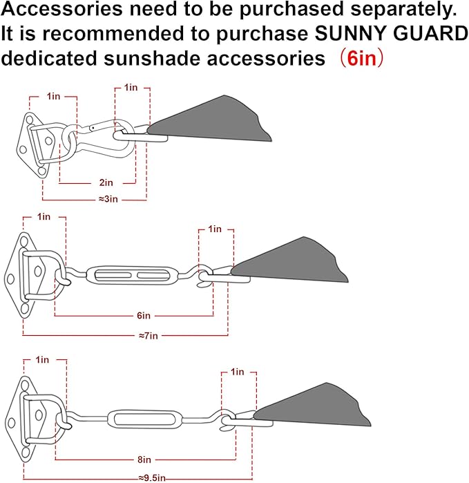 SUNNY GUARD Custom Size 11'x14'x14' Triangle Dark Grey UV Block Sunshade - Image 3