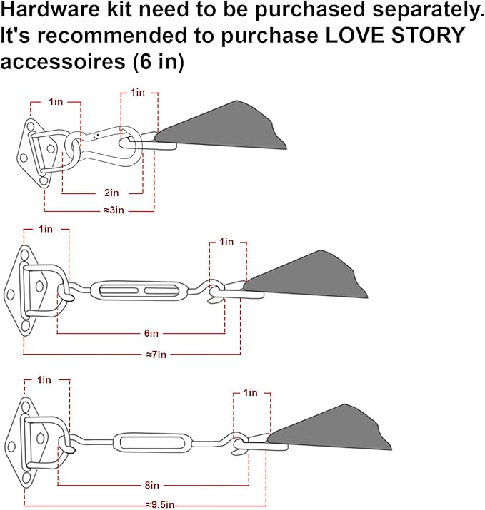 LOVE STORY Custom Size 8' x 12' x 14.4' Sun Shade Sail, Turquoise Blue | HDPE - Image 3