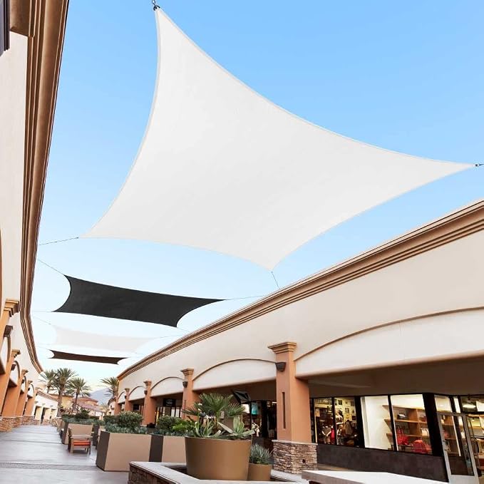 Royal Shade 8' x 17' Custom Size White Rectangle Sunshade Sail by RoyalShade