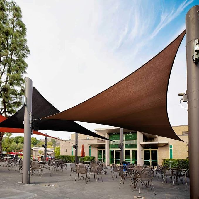 Royal Shade 12' x 12' x 12' Brown Triangle Sun Shade Sail Canopy Outdoor Patio by RoyalShade