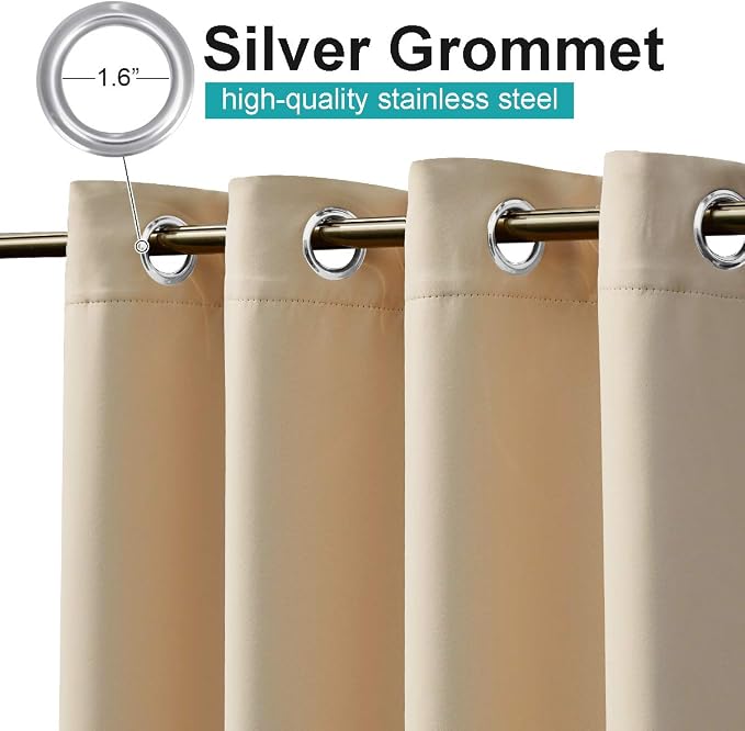 NICETOWN Fade Resistant Patio Curtains Outdoor Waterproof, Fade-Proof Curtains - Image 2
