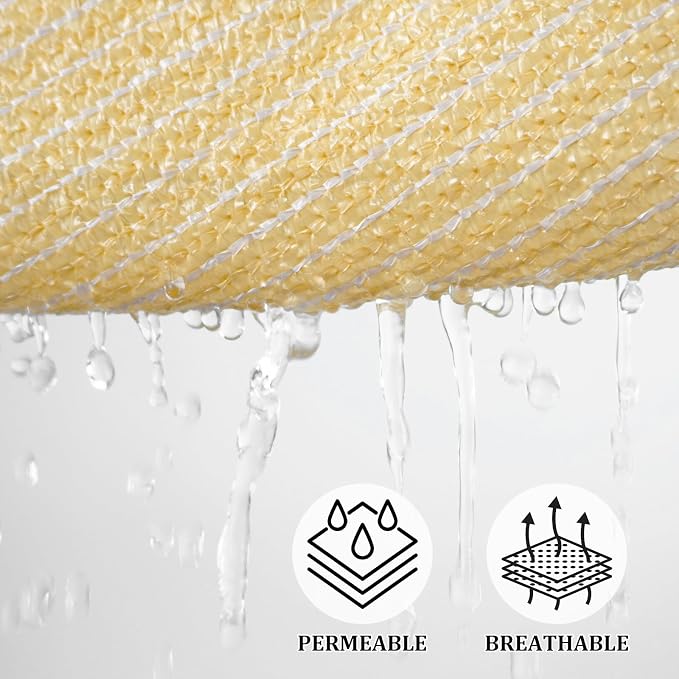 Shade&Beyond Custom Sun Shade Sail 11'X14'X17.8'Triangle Sun Sail Shades Patio - Image 3