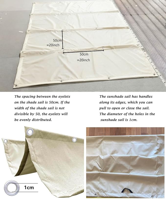 Retractable Waterproof Wave Awning Cover 4' x 9' - Image 4