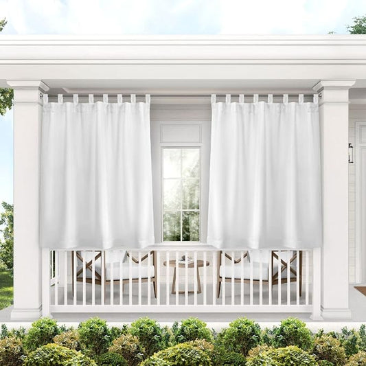 Exclusive Home Cabana Solid Indoor/Outdoor Light Filtering Hook-and-Loop Tab by TownCountryLiving