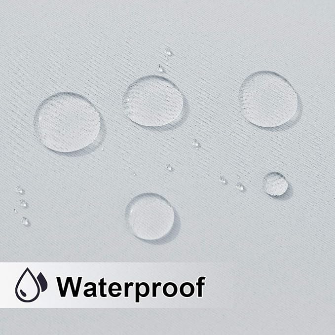 NICETOWN Patio Curtain Outdoor Waterproof W100 x L108, Rustproof Top & Bottom - Image 3