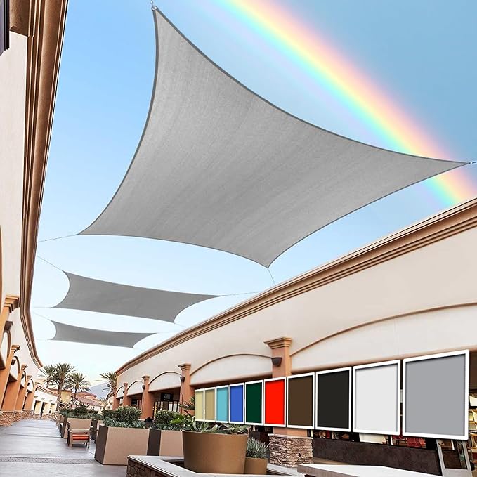 Royal Shade 9' x 16' Grey Rectangle Square Sun Shade Sail Order to Make by RoyalShade