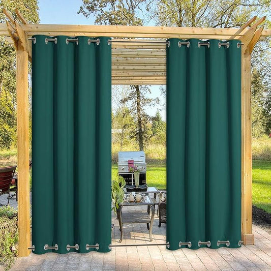 NICETOWN Outdoor Patio Curtain Extra Long Drape 108" L Waterproof/Windproof by NICETOWN