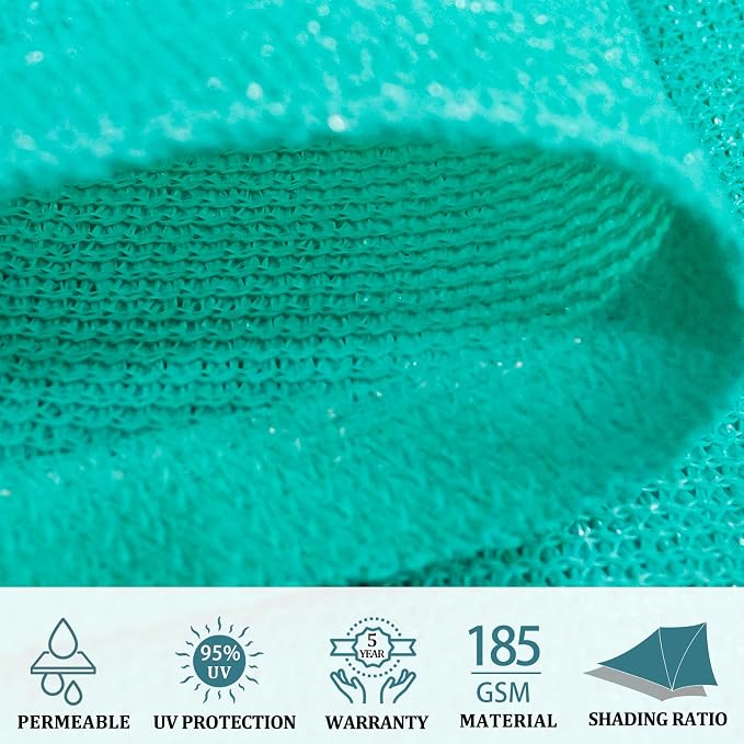 Shade&Beyond 5'x7' Sun Shade Sail Canopy Rectangle, UV Block Breathable Curved - Image 3