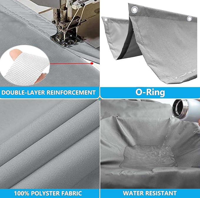 Outdoor Retractable Pergola Canopy 11' x 18' Waterproof Shade Cover - Image 3