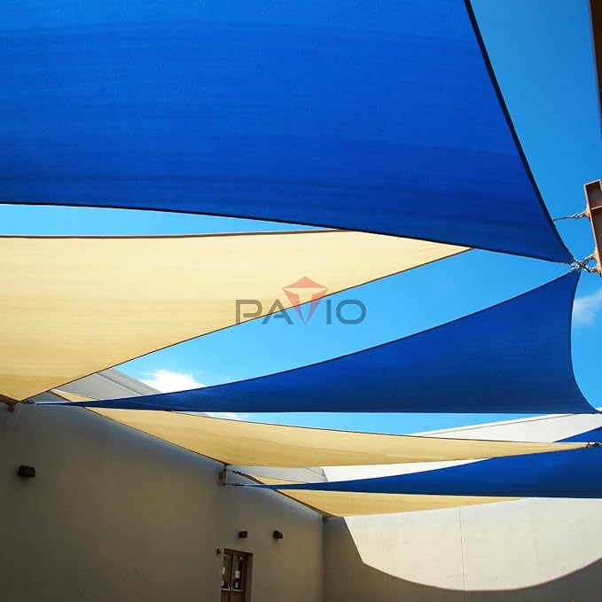 Patio Paradise 10' x 10' x 9'10" Sun Shade Sail Triangle Canopy, Permeable - Image 5