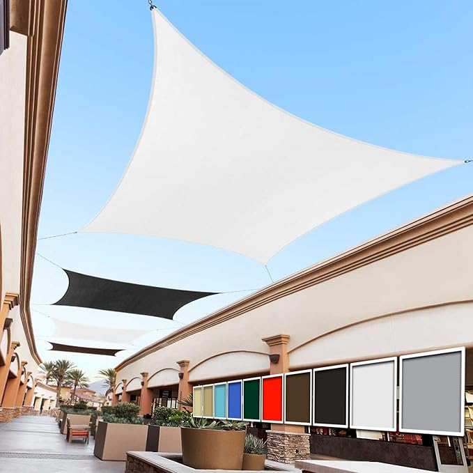 Royal Shade 12' x 20' White Rectangle Sun Shade Sail Canopy Outdoor Patio by RoyalShade