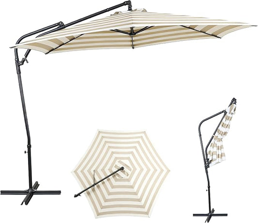 10FT Outdoor Offset Umbrella, Cantilever Patio Umbrella by AEOutdoorUSA