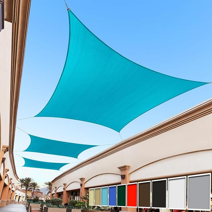 Royal Shade 12' x 12' Turquoise Square Sun Shade Sail Canopy Outdoor Patio by RoyalShade