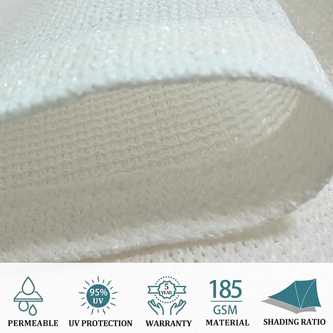 Shade&Beyond Custom Sun Shade Sail 9'x15'RectangleSun Sail Shades Patio UV - Image 3