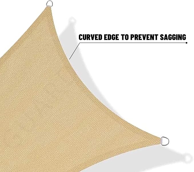 SUNNY GUARD Custom Size 8'x14' Sand Sun Shade Sail Rectangle UV Block Shade - Image 7