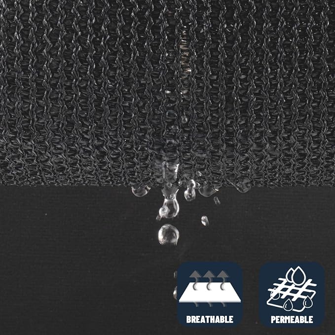 SUNNY GUARD Custom Size 12'x15' Graphite Grey Sun Shade Sail Rectangle UV Block - Image 5