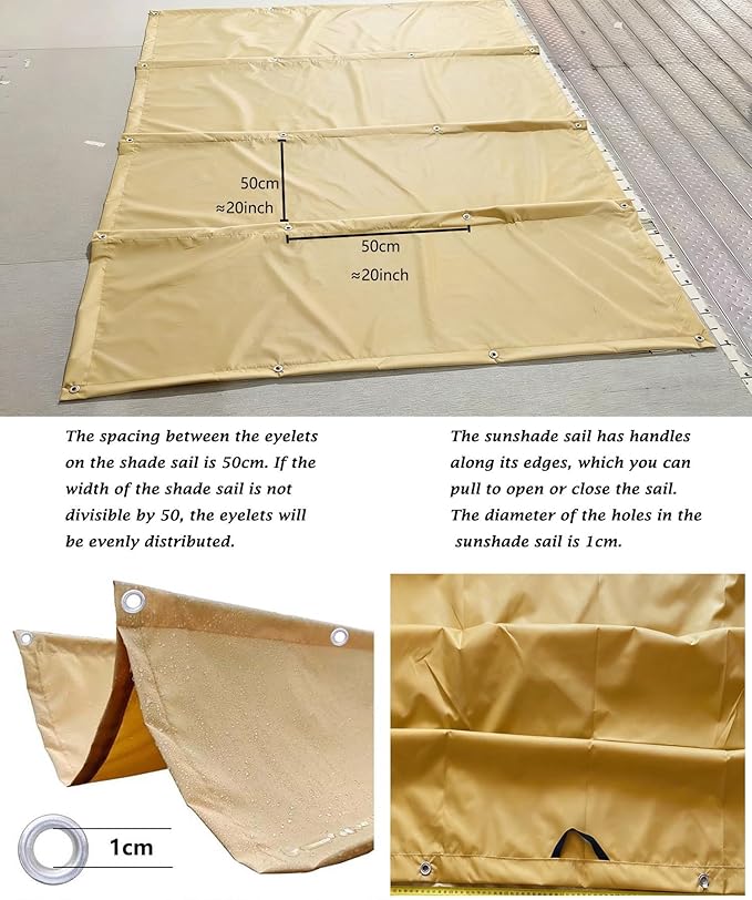 Retractable Waterproof Wave Awning Cover 20' x 20' - Image 4