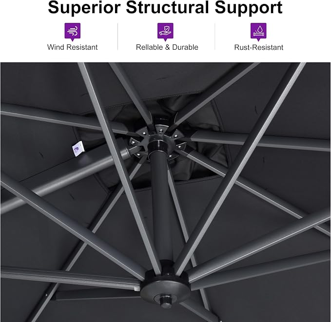 PURPLE LEAF Outdoor Umbrella - Image 3