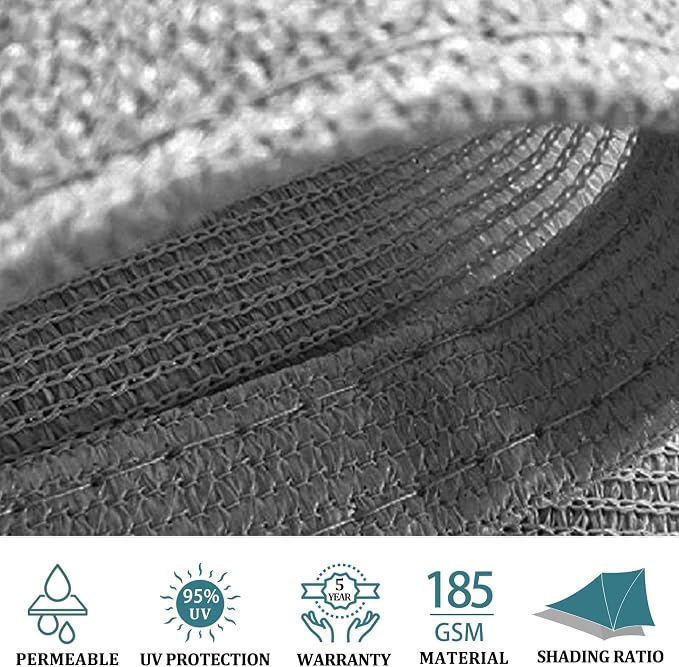 Shade&Beyond 16'x24' Sun Shade Sail Canopy Rectangle, UV Block Breathable - Image 3
