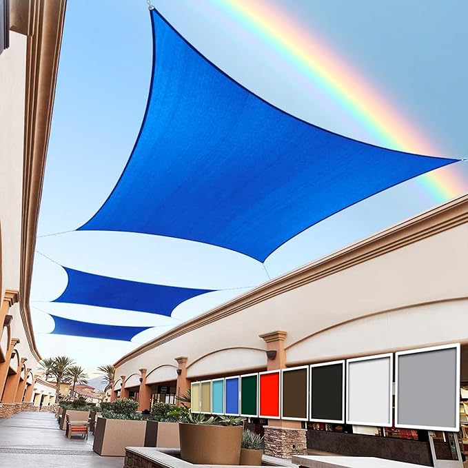 Royal Shade 6' x 12' Blue Rectangle Square Sun Shade Sail Order to Make by RoyalShade