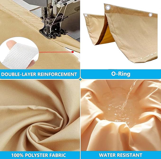 Retractable Wave Sun Shade Sail 15' x 24' Waterproof Pergola Shade Cloth Cover - Image 3