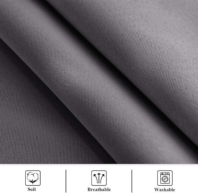 Extra Wide Outdoor Curtains W70 x L84 Inch Grey, 1 Panel | Outdoor Patio - Image 7