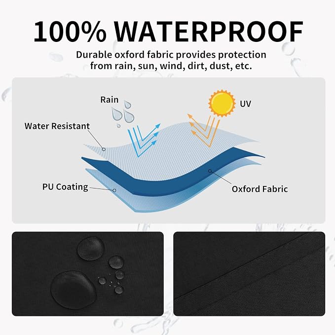 Easy-Going 100% Waterproof Outdoor Curtains 110x120 inch, Gazebo and Pergola 1 - Image 2