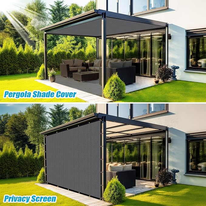 Amagenix 90% Shade Fabric 14'X 22' Gray Sun Shade Cloth - Image 5